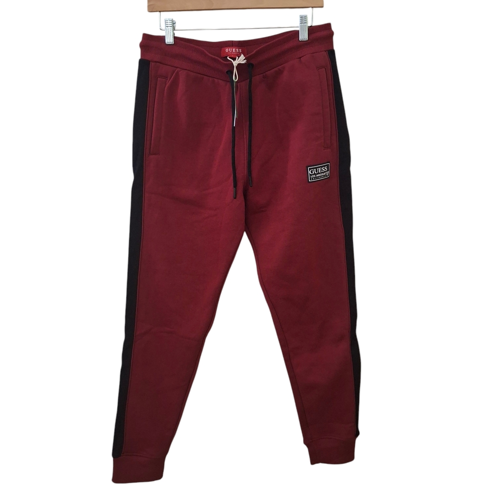 Guess Red and Black Jogger Sweatpants
